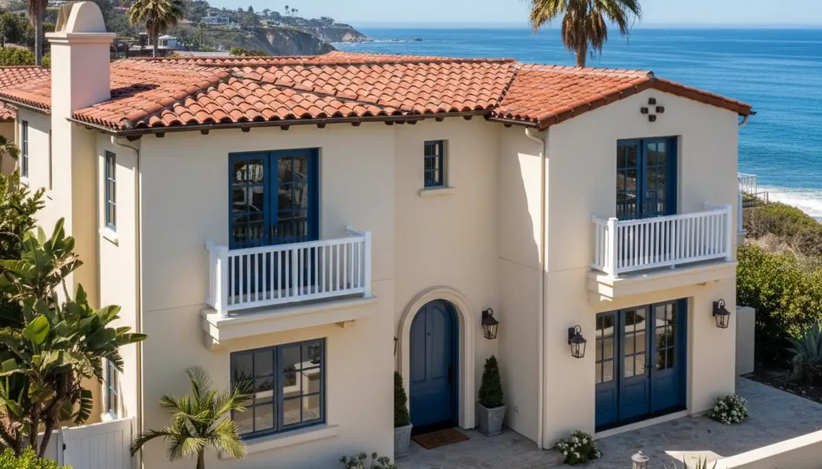 Fresh exterior house painting in La Jolla, CA showcasing smooth, coastal-durable finishes and curb appeal