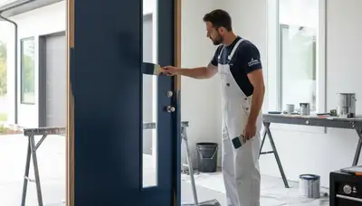 Professional door painting in La Jolla, CA by expert house painters for coastal homes