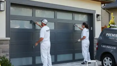 Professional garage door painting in La Jolla, CA enhancing coastal home curb appeal