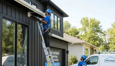 Professional gutter painting protecting coastal home in La Jolla, CA from salt air corrosion