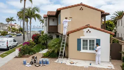 Professional house painters in La Jolla CA providing expert residential exterior painting services
