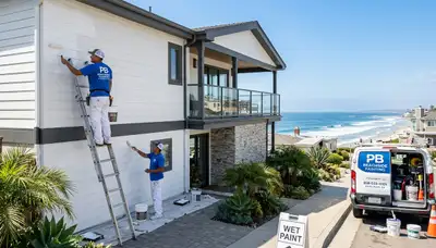 Professional house painters providing exterior home painting in La Jolla, CA