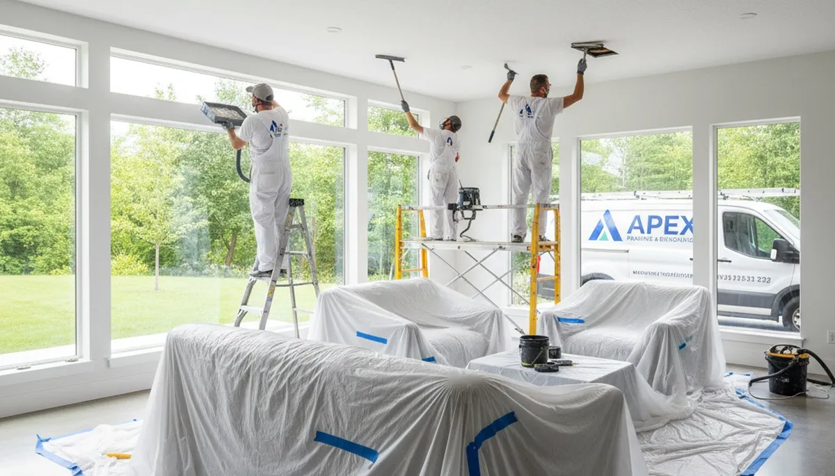 Professional popcorn ceiling removal for coastal home in La Jolla, CA by expert painters