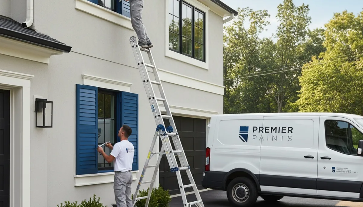 Professional shutter painting for coastal homes in La Jolla, CA with durable, sun-resistant finish