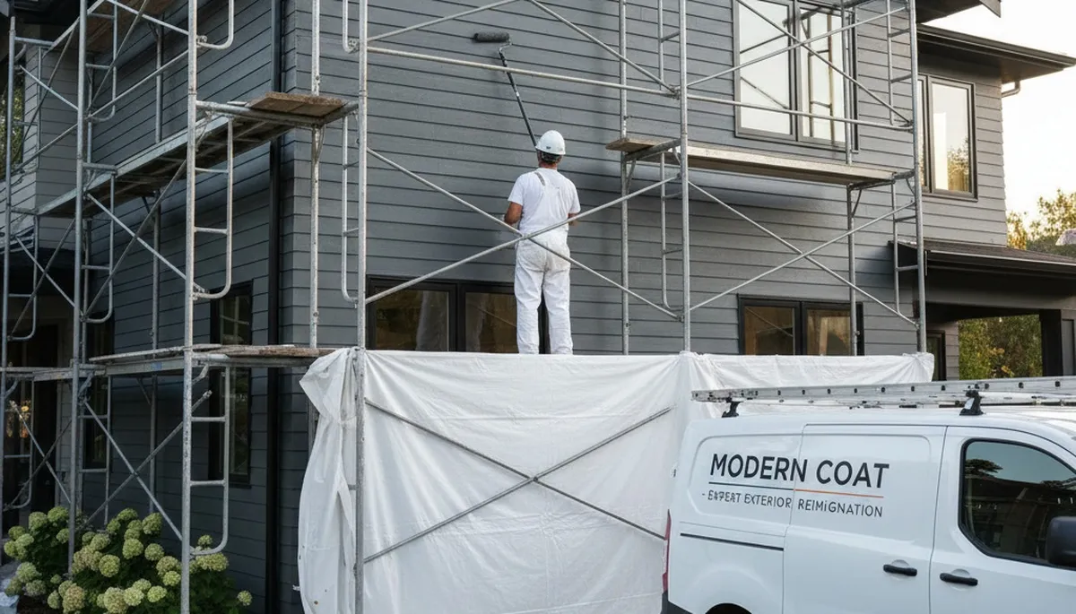 Professional siding painting on coastal home in La Jolla, CA for lasting salt air protection