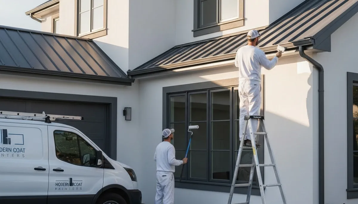 Professional trim and fascia house painting in La Jolla, CA with durable coastal finishes