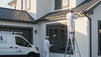 Professional trim and fascia house painting in La Jolla, CA with durable coastal finishes