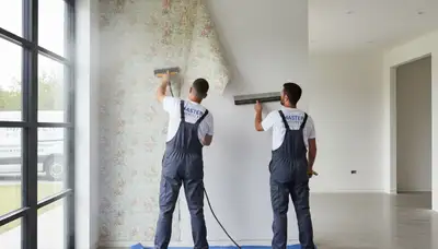 Professional wallpaper removal and wall preparation in La Jolla, CA by expert house painters